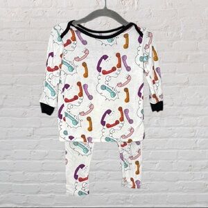 Peregrine Kids Bamboo Vintage Telephone Pyjama Set